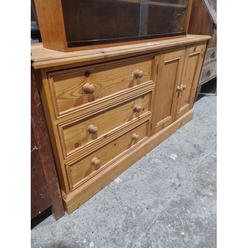 16 - 1 X PINE 3 DRAWER SIDE BOARD UNIT