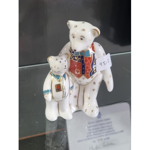 230 - 1X ROYAL CROWN DERBY FATHER AND SON MINITURE TEDDYBEAR NO BOX 2000