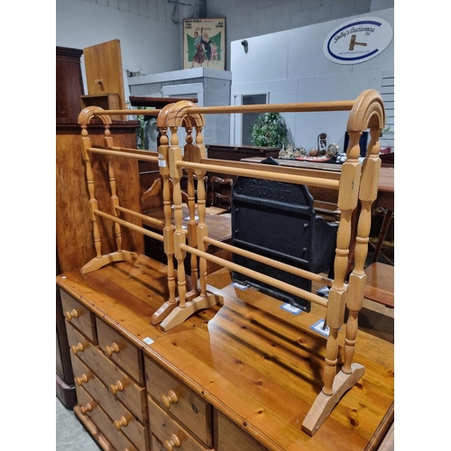 145 - 2 X PINE TOWEL RAILS