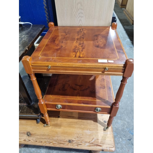 64 - 1 X REPRODUCTION WALNUT TELEPHONE STAND