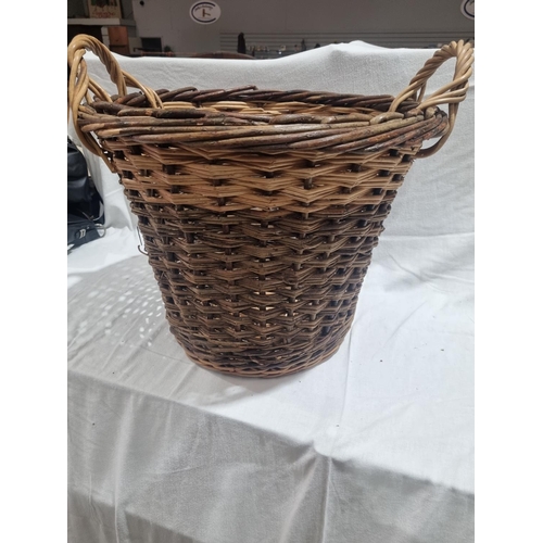 351 - 1 X LARGE WILLOW WICKER LOG BASKET