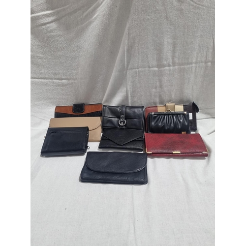 393 - 8 X VARIOUS NEW LADIES PURSES INCLUDING LEATHER PURSES