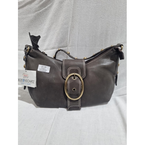 394 - 1 X LEATHER BODENSHATZ LEATHER BAG WITH TAGS RRP 90