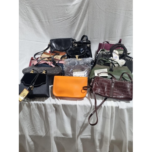 356 - 14 X VARIOUS NEW LADIES HANDBAGS INCLUDING BIAGGI