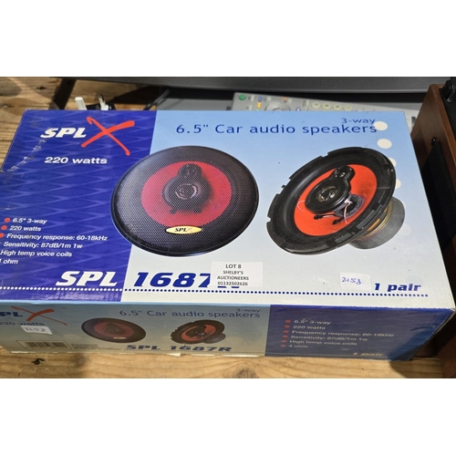 8 - 1 X PAIR OF SPL X 220 W CAR SPEAKERS