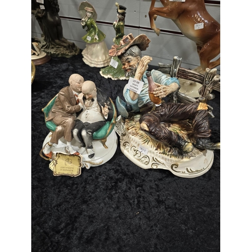 309 - 2 X ITALIAN POTTERY TRAMP FIGURINES