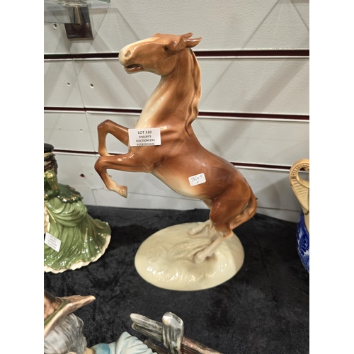 310 - 1 X LARGE ROYAL DUX POTTERY HORSE FIGURINE