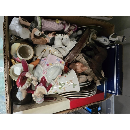 350 - 1 X BOX CONTAINING POTTERY WARE ITEMS