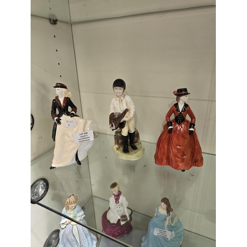 358 - 3 X ROYAL WORCESTER LADY FIGURINES ZARA BOY AND GIRLS OUT TO PLAY AND FELICITY