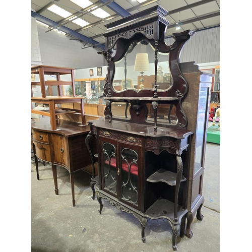 36 - 1 X EDWARDIAN MIRRORED BACK SIDEBOARD