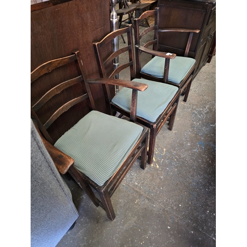 48 - SET OF 3 ERCOL LADDER BACK CHAIRS