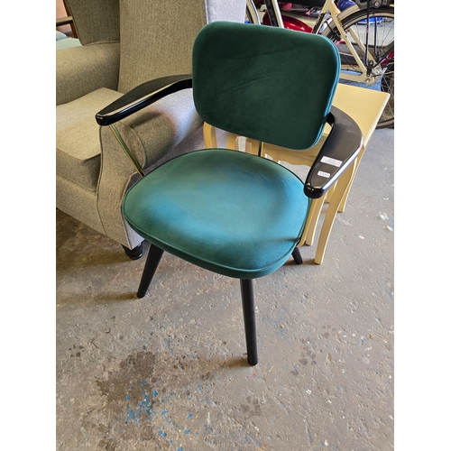 50 - 1 X JOHN LEWIS BLUE ITALIAN SOREN CHAIR