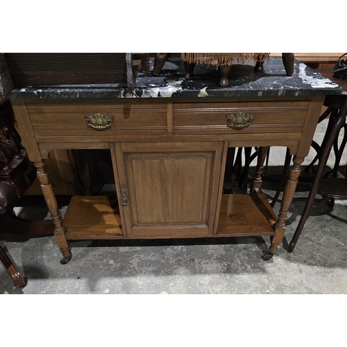 20 - 1 X EDWARDIAN MARBLE TOPPED WASH STAND