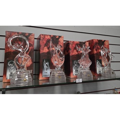 238 - 4 X VARIOUS BOXED RCR CRYSTAL AND DANCE CRYSTAL FIGURINES