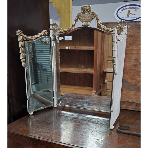 29 - 1 X SMALL TRIPLE DRESSING TABLE MIRROR