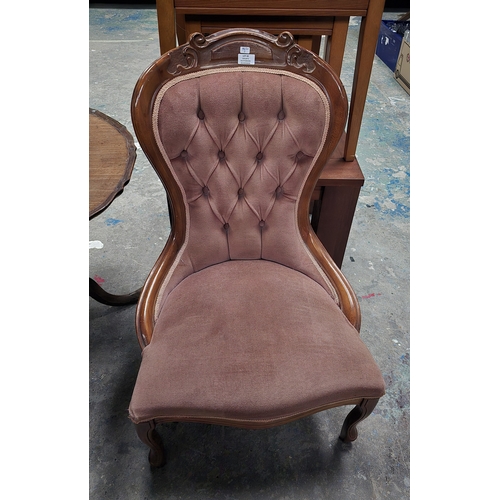 40 - 1 X MAHOGANY NURSING CHAIR