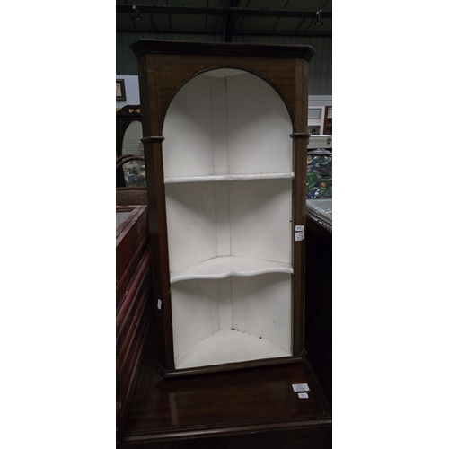 43 - 1 X MAHOGANY CORNER DISPLAY STAND