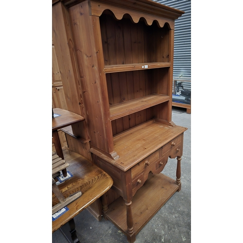 54 - 1 X PINE WELSH DRESSER 2 OVER 3 DRAWERS