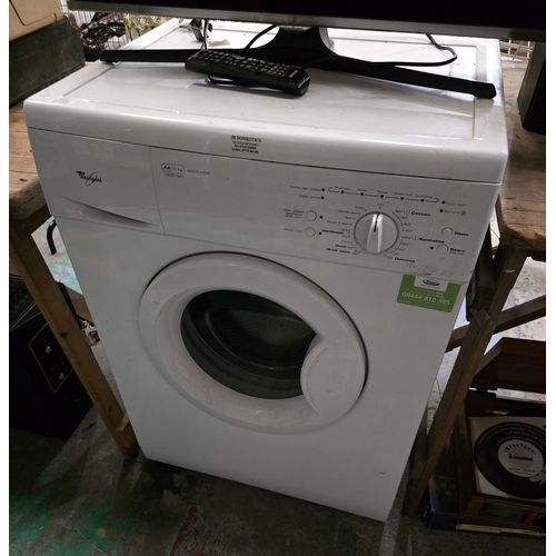 7 - 1 X WHITE WHIRLPOOL 6KG 1200 SPIN WASHING MACHINE AW0R2506