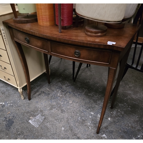 85 - 1 X1960S 2 DRAWER HALL TABLE