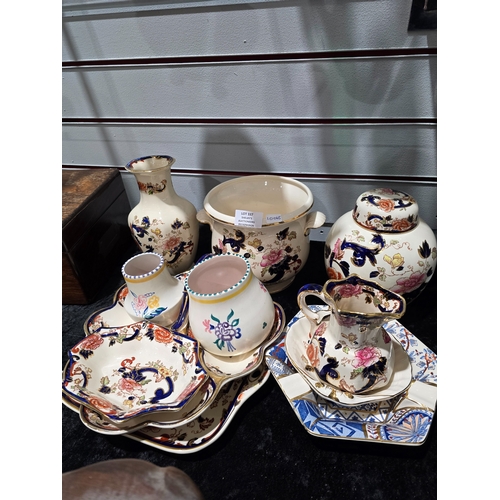 337 - SELECTION OF MASON AND POOLE POTTERY WARE ITEMS