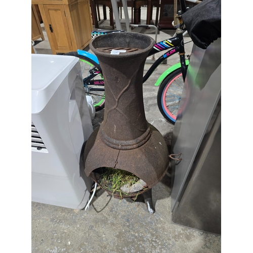 45 - 1 X METAL WOOD BURNING CHIMINEA