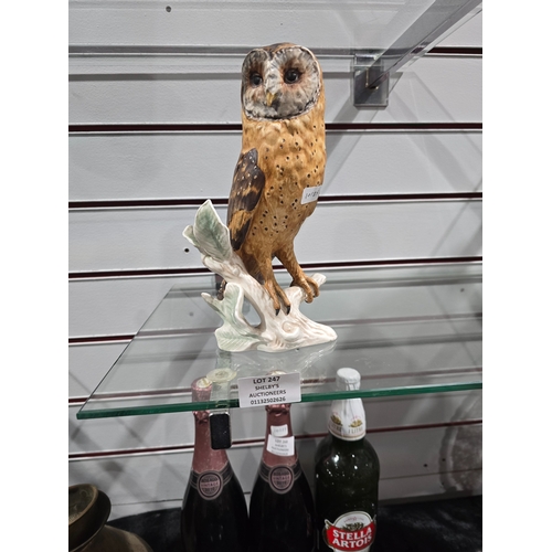 247 - 1 X GOBEL LARGE POTTERY OWL FIGURINE