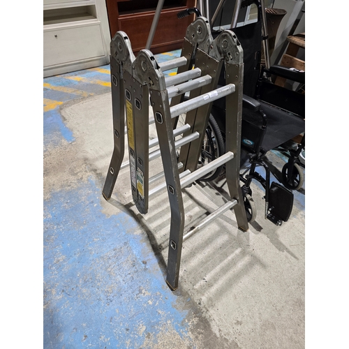 29 - 1 X SET OF ALUMINIUM TITAN FOLDING LADDERS