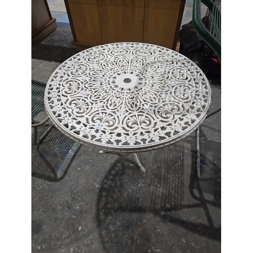 34 - 1 X METAL GARDEN TABLE