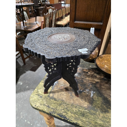 44 - 1 X ORIENTAL INLAID TEA TABLE