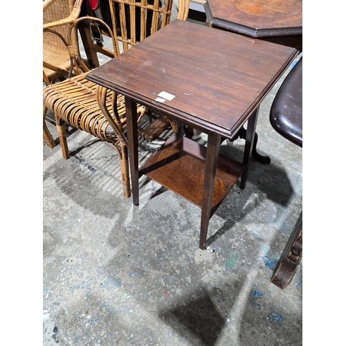 86 - 1 X OAK 1950S OCCASSIONAL TABLE