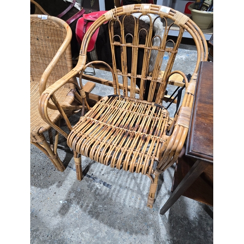 87 - 1 X 1960S BAMBOO ARM CHAIR