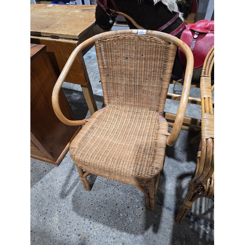 88 - 1 X BAMBOO ARM CHAIR