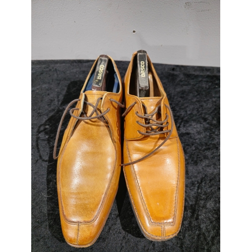 3 - 1 x pair of gents leather loake tan shoes size 7