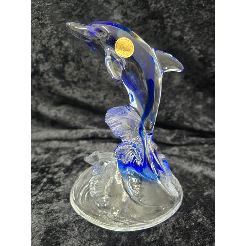 100 - crystal d a aques dolphin paper weight