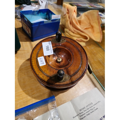 160 - vintage wooden fishing reel