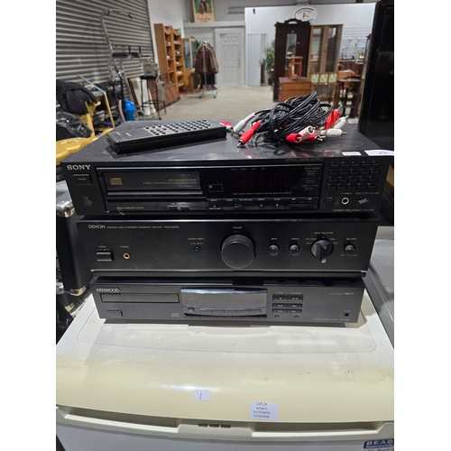 23 - 3 various stacking systems sony denon and kenwood