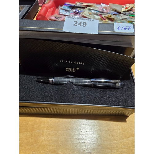 249 - 1 x boxed mont blanc pen