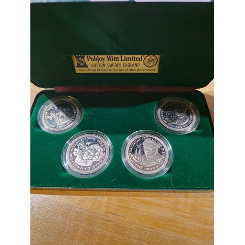 274 - 1981 international of the disabled four crown coin set pobjoy mint