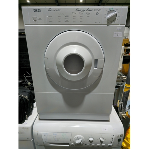 3 - creda reversair small tumble dryer