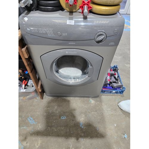 31 - hotpoint aquarius 6kg grey tumbledryer