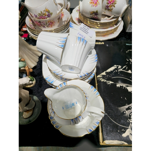 312 - selection of royal albert tea cups and saucers with side plates