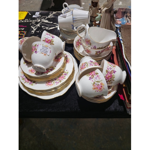 333 - colclough bone china tea set floral pattern complete