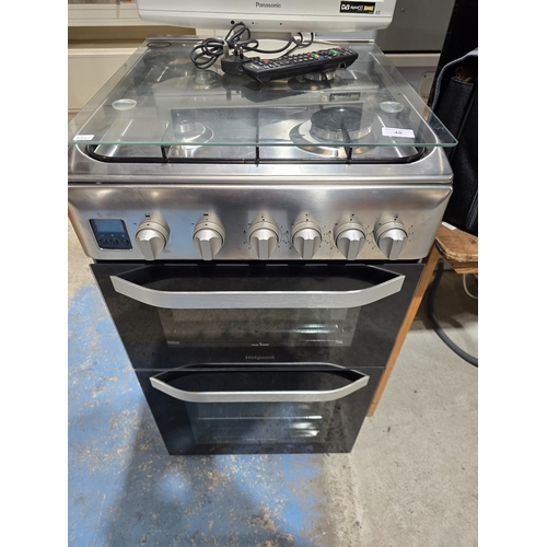 48 - hotpoint hd5g gas cooker used but as new