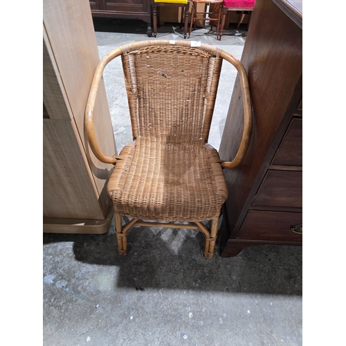 75 - wicker and bamboo chair