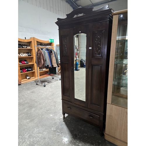 77 - edwardian mahogany wardrobe