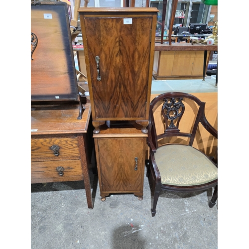 82 - pair of walnut bedside cabinets