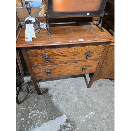 84 - 2 drawer edwardian chest of drawers