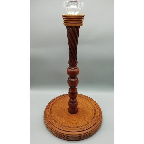 134 - Wooden 47cm Candle Stand.  This Item is Collection Only.