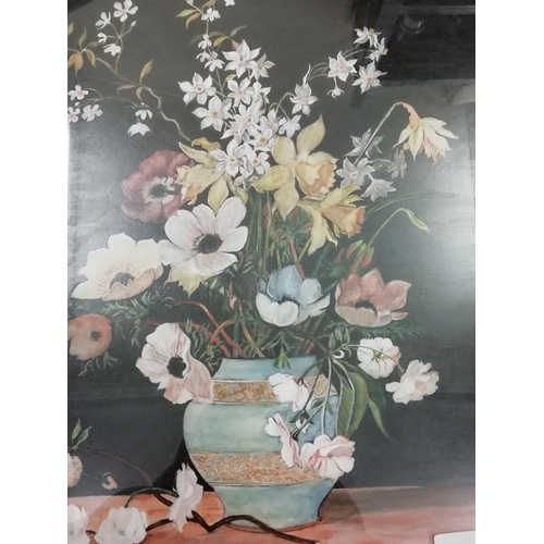 143 - Framed and Glazed Painting by George Murray Knight 'Flowers in a Vase'. 50x40cm.